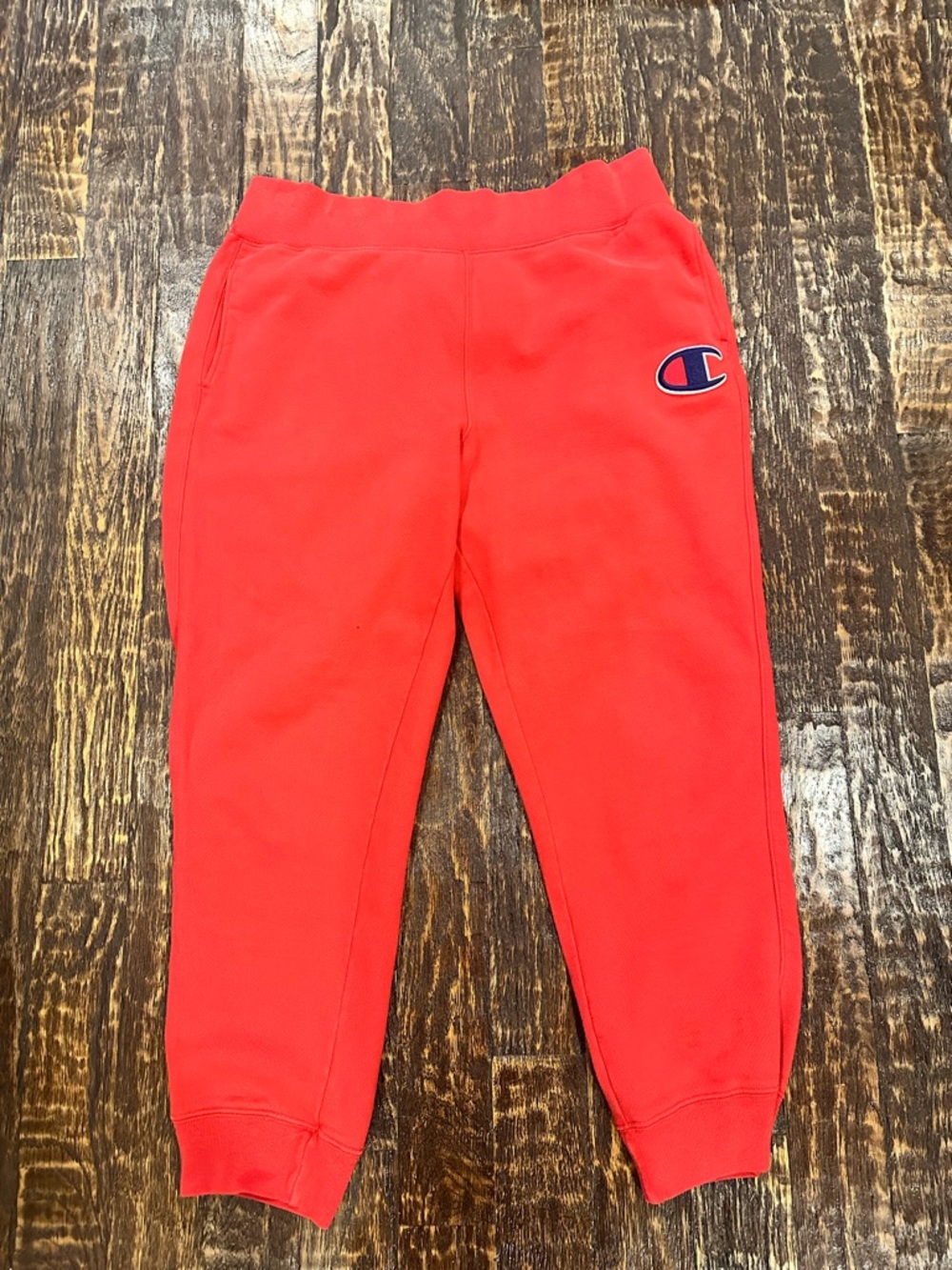 Champion mens 2XL elastic waist Red Jogger Sweatpants with Logo